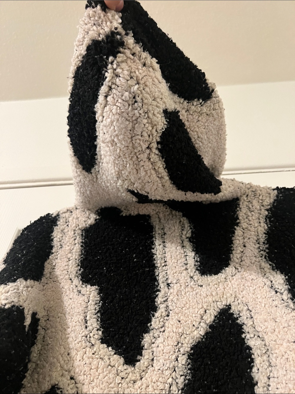Sandy Liang x Target Cow Print Sherpa Fleece Hoodie - Size XS - Picture 4 of 6